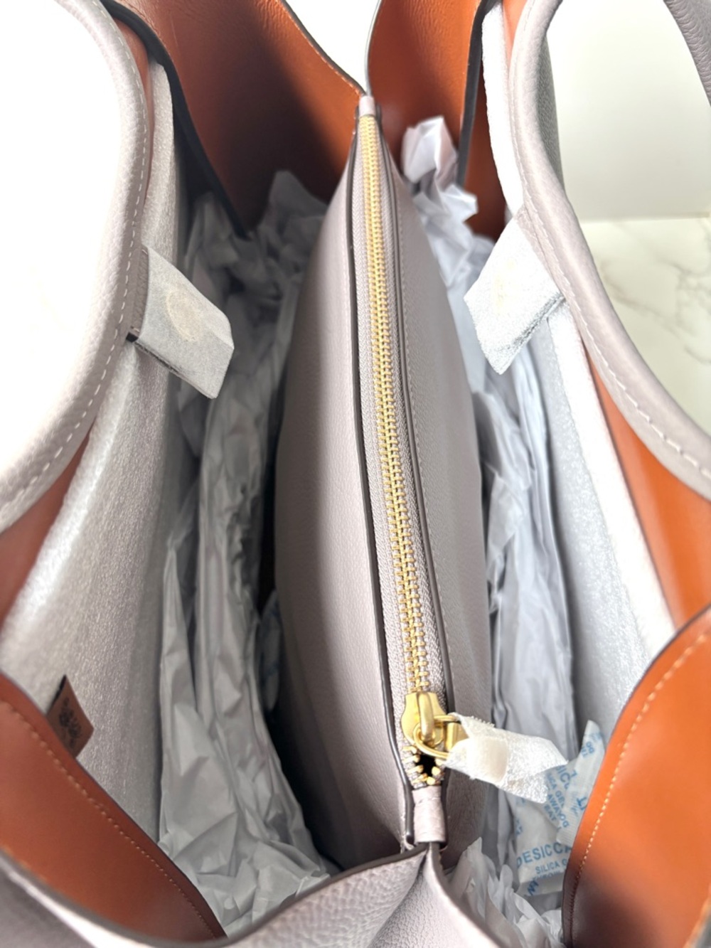 New Coach Lana Leather Shoulder Bag Ash Gray - Picture 12 of 16